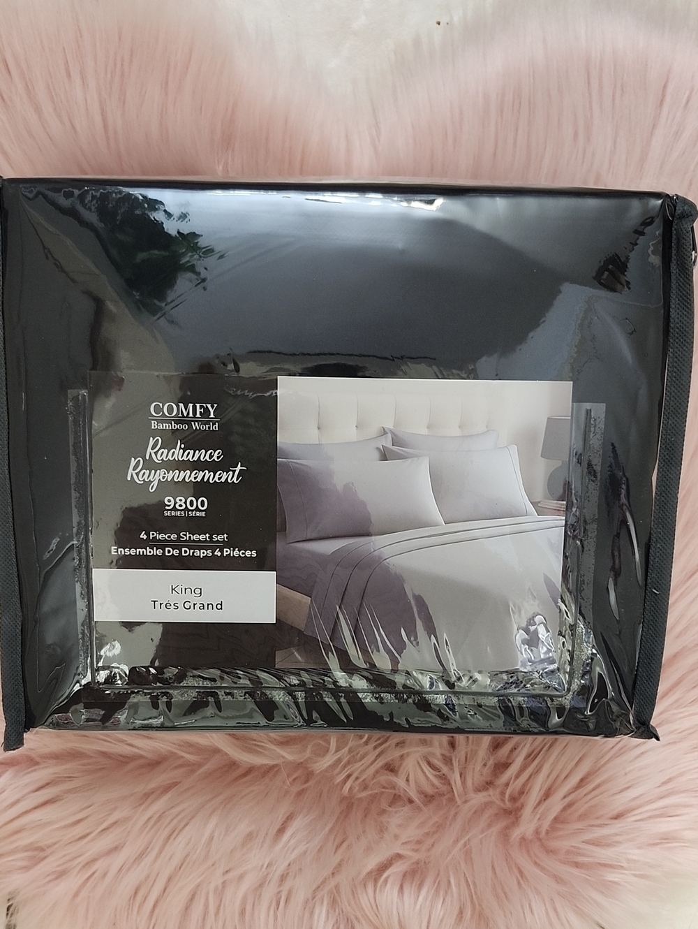 Brand New COMFY BAMBOO WORLD RADIANCE 4PC SHEET SET-KING